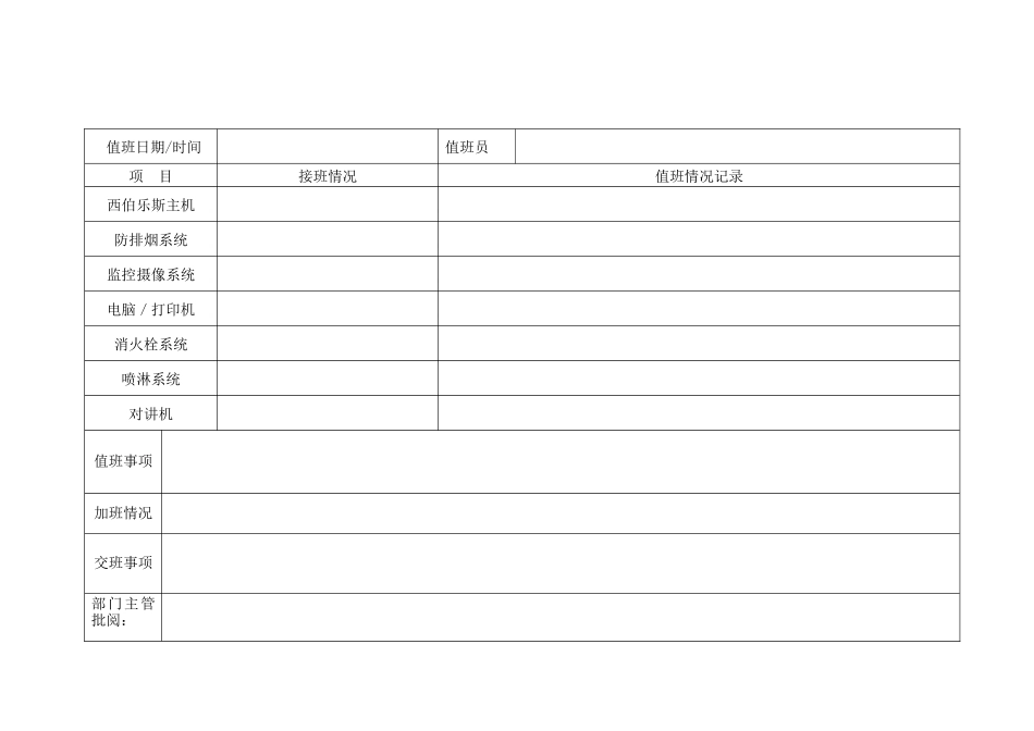 消防监控值班情况记录_第1页