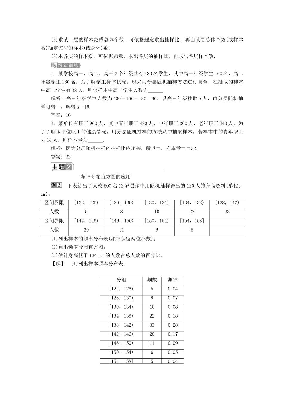 高中数学 第九章 统计章末复习提升课学案 新人教A版必修第二册-新人教A版高一第二册数学学案_第2页