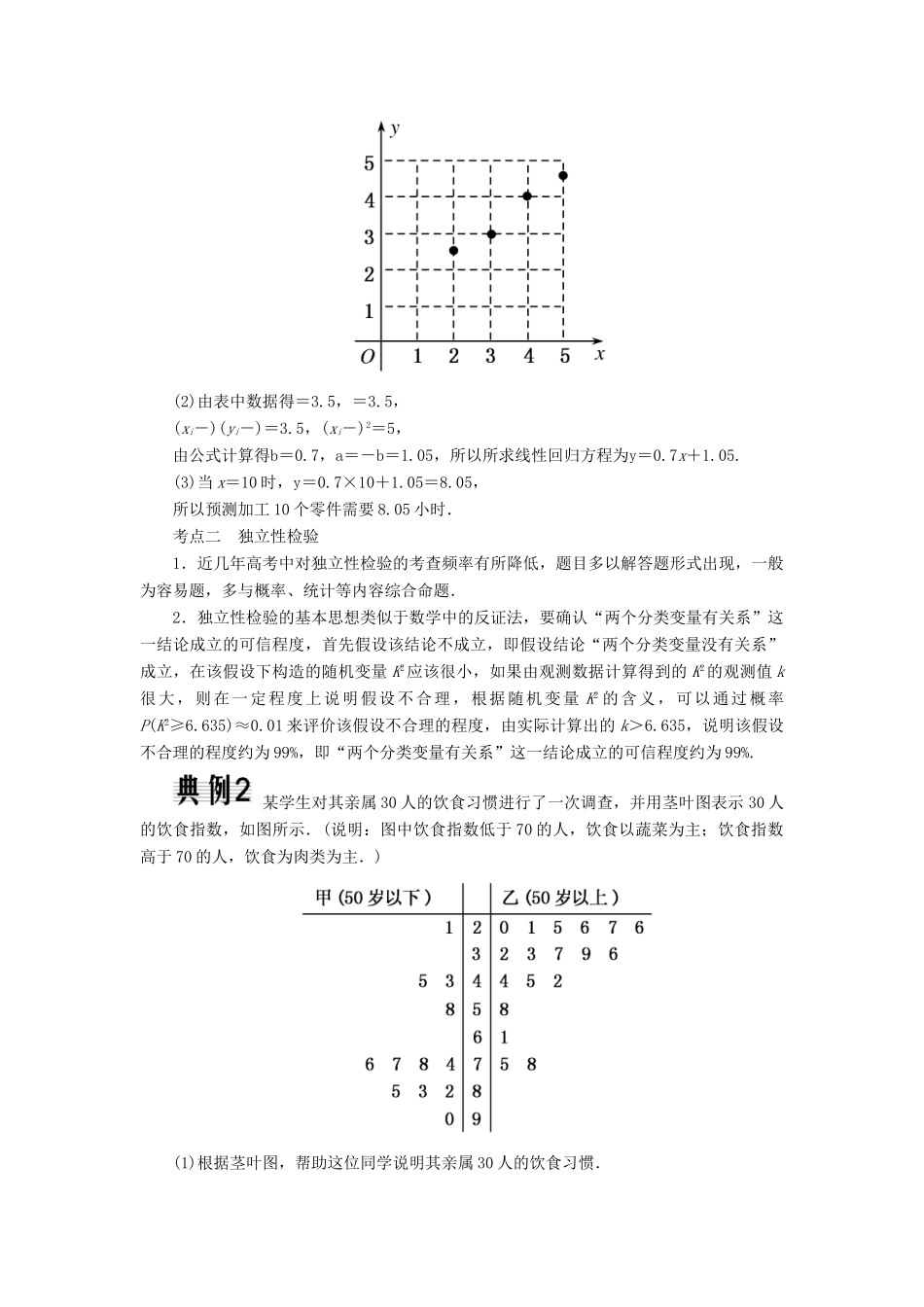 高中数学 第三章 统计案例章末整合学案 新人教A版选修2-3-新人教A版高二选修2-3数学学案_第3页
