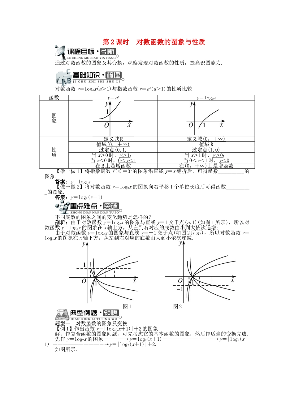 高中数学 第三章 指数函数、对数函数和幂函数 3.2 对数函数 3.2.2 对数函数（2）学案 苏教版必修1-苏教版高一必修1数学学案_第1页