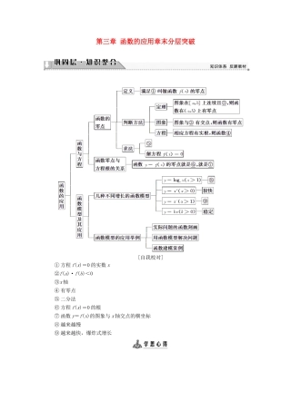 高中数学 第三章 函数的应用章末分层突破学案 新人教A版必修1-新人教A版高一必修1数学学案
