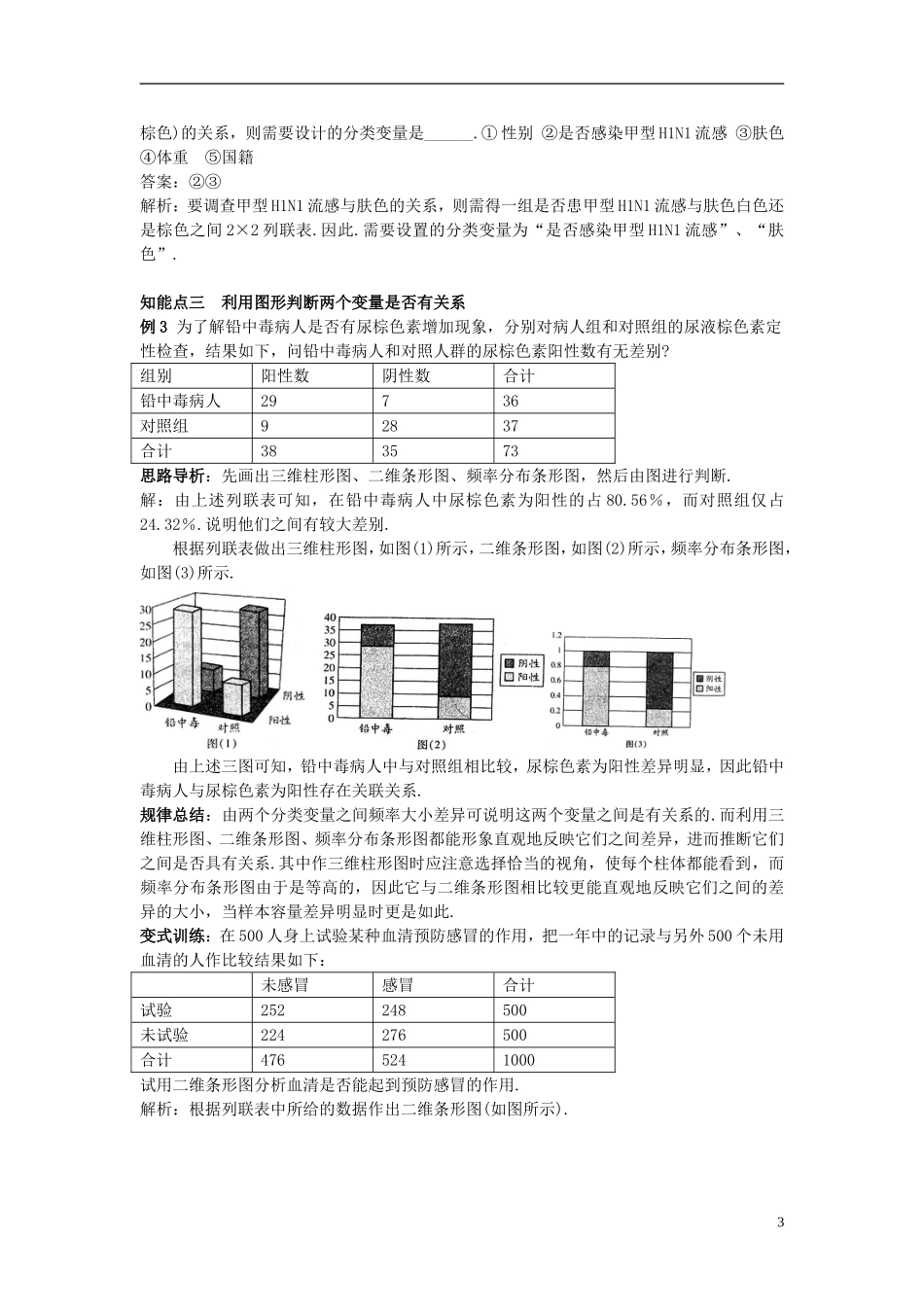 高中数学 第三章 统计案例 3.2 第1课时 了解独立性检验的基本思想和实施步骤学案 新人教A版选修2-3-新人教A版高二选修2-3数学学案_第3页