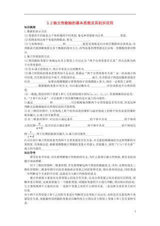高中数学 第三章 统计案例 3.2 独立性检验的基本思想及其初步应用知识导航学案 新人教A版选修2-3-新人教A版高二选修2-3数学学案