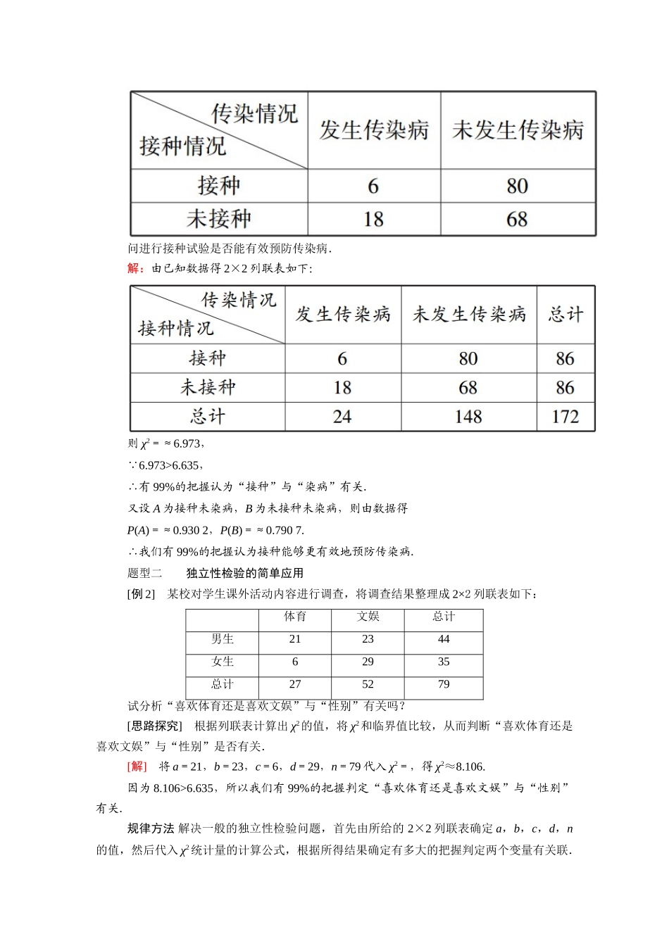 高中数学 第三章 统计案例 3.2 独立性检验学案（含解析）北师大版选修2-3-北师大版高二选修2-3数学学案_第3页