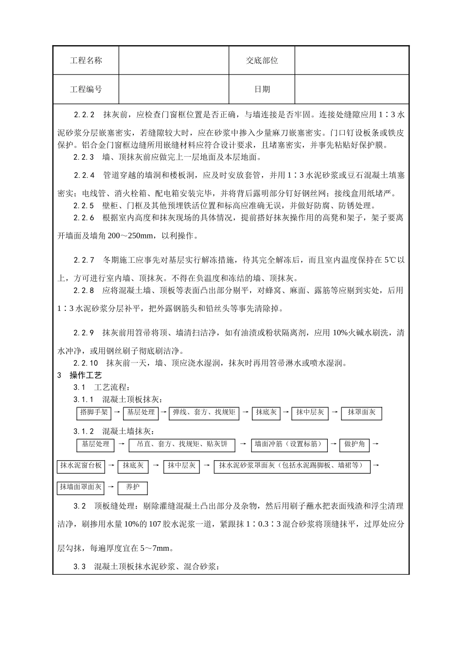 混凝土内墙顶抹灰工艺_第2页