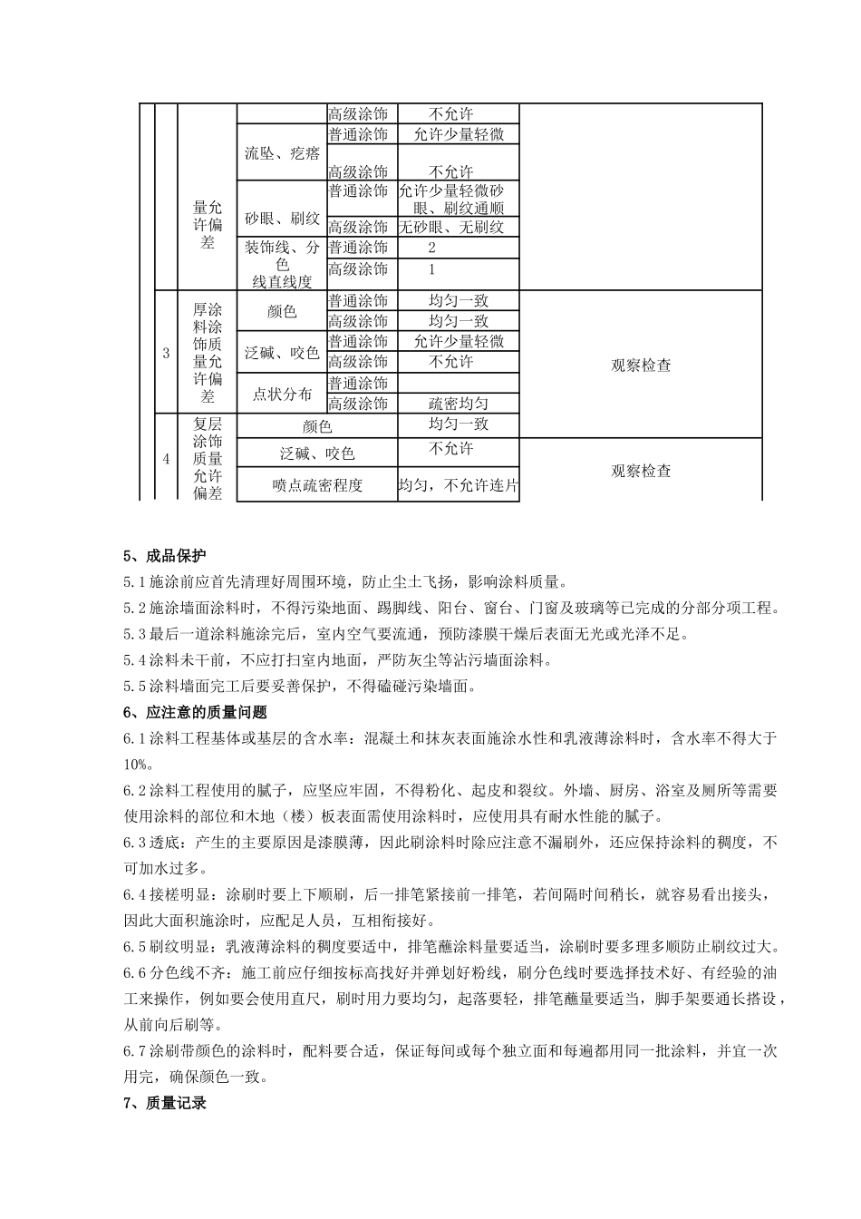 混凝土及抹灰表面施涂乳液薄涂料施工分项工程质量管理-secret_第3页