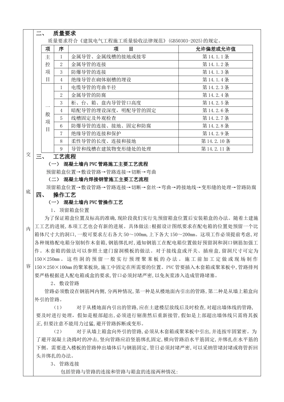 混凝土墙内管路敷设施工交底_第2页