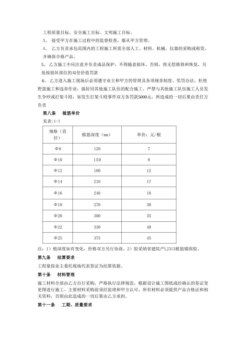 混凝土植筋工程施工合同_第2页