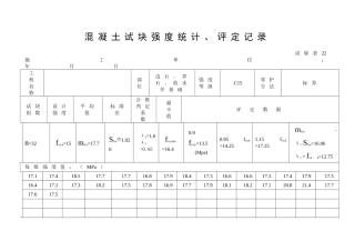 混凝土评定道路