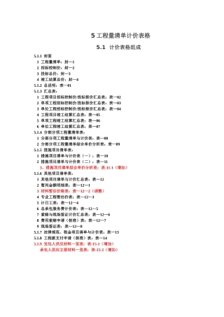 清单规范江苏省执行表格