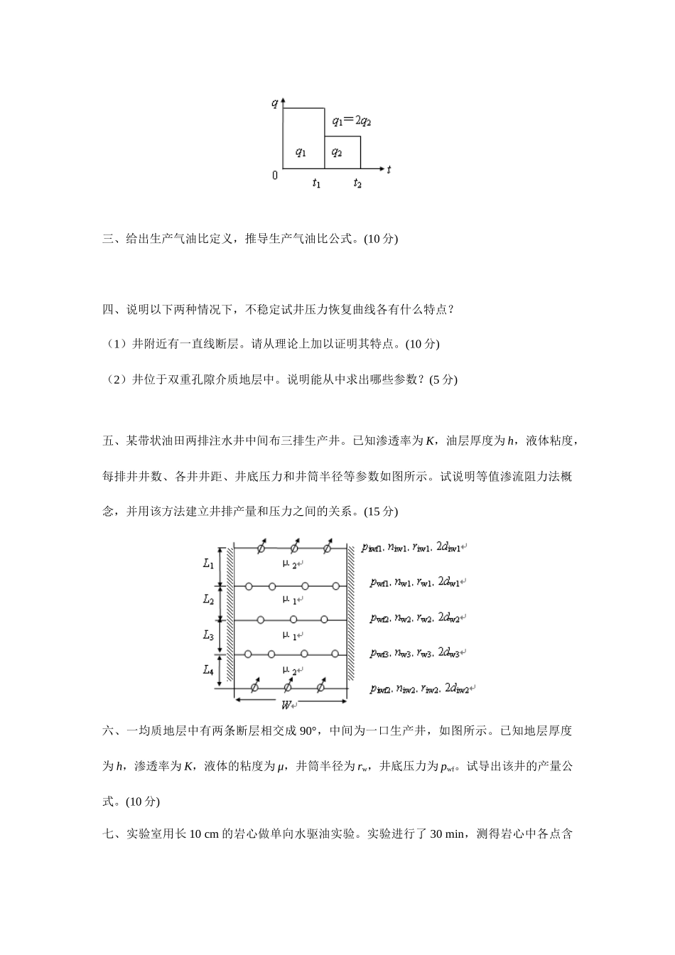 渗流力学考试题_第2页