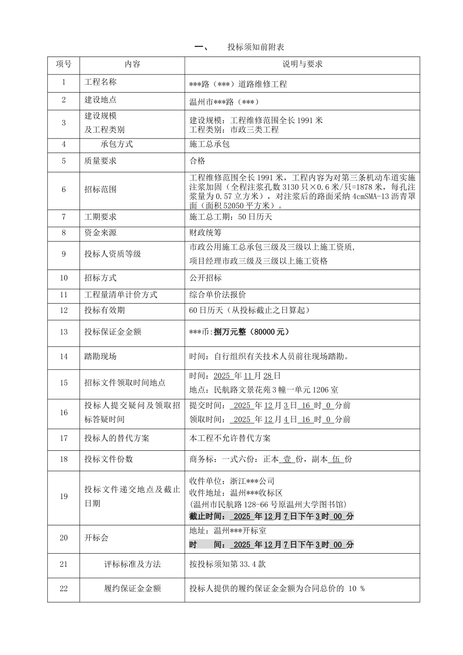 温州市某道路维修工程施工招标文件_第3页