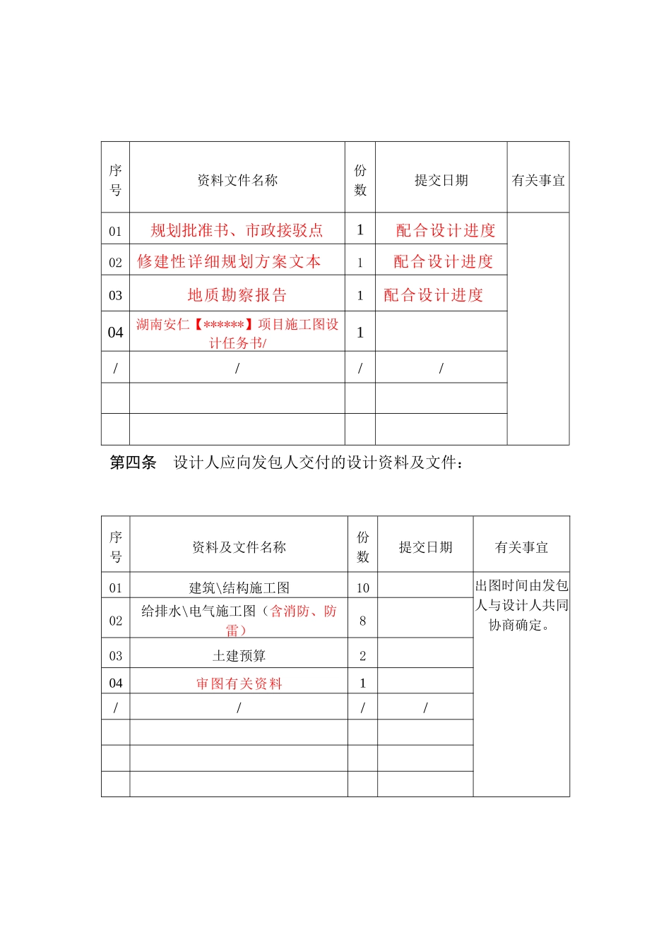 湖南安仁某项目工程设计合同_第3页