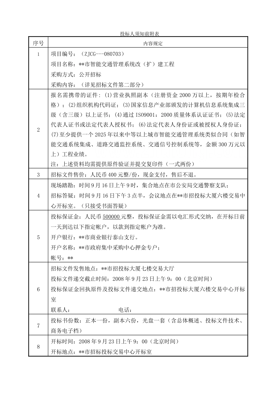 湖南某智能交通管理系统改建工程招标文件_第2页