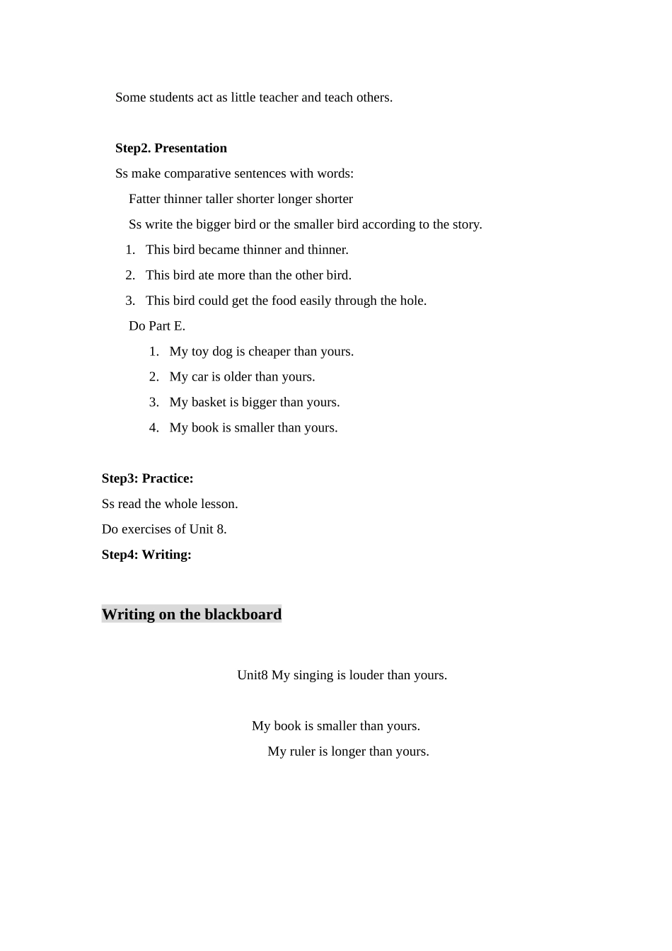 湘少版六上《Unit-8-My-singing-is-louder-than-yours》教案_第2页