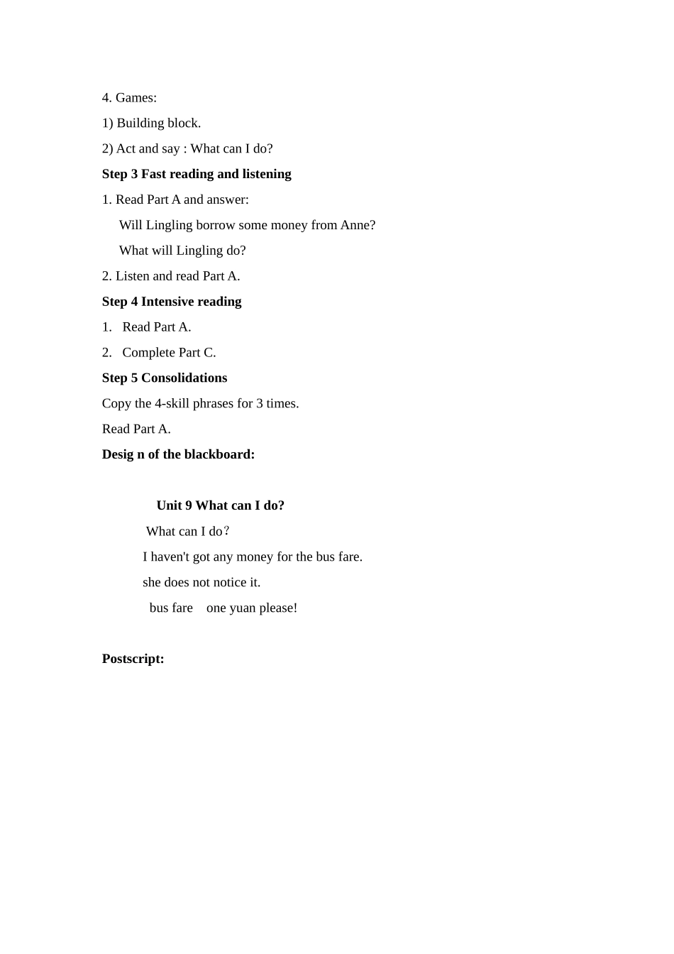 湘少版六下《Unit-9-What-can-I-do》教案_第2页