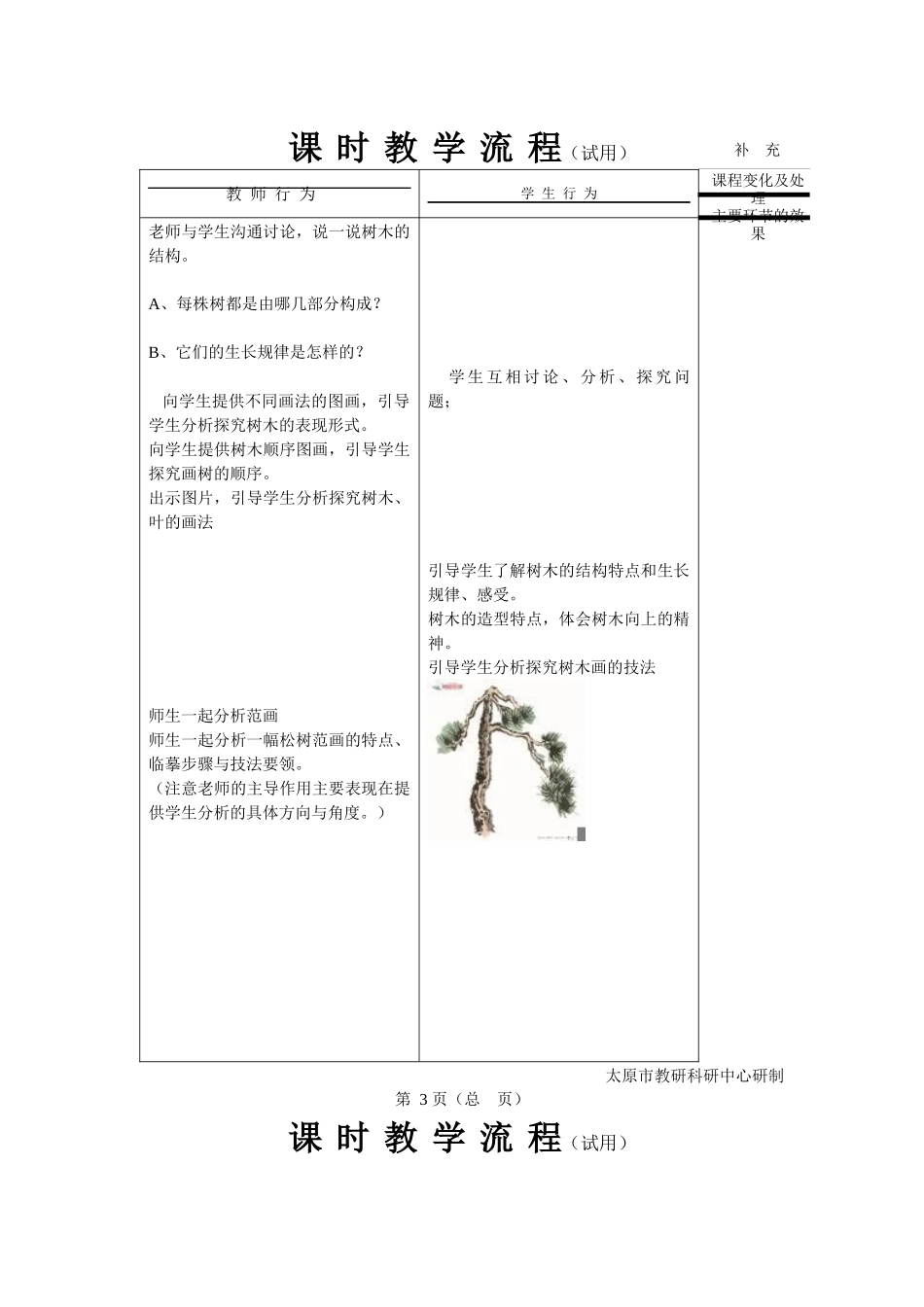 湘教版美术八上第二课《苍松翠柏》教案_第3页