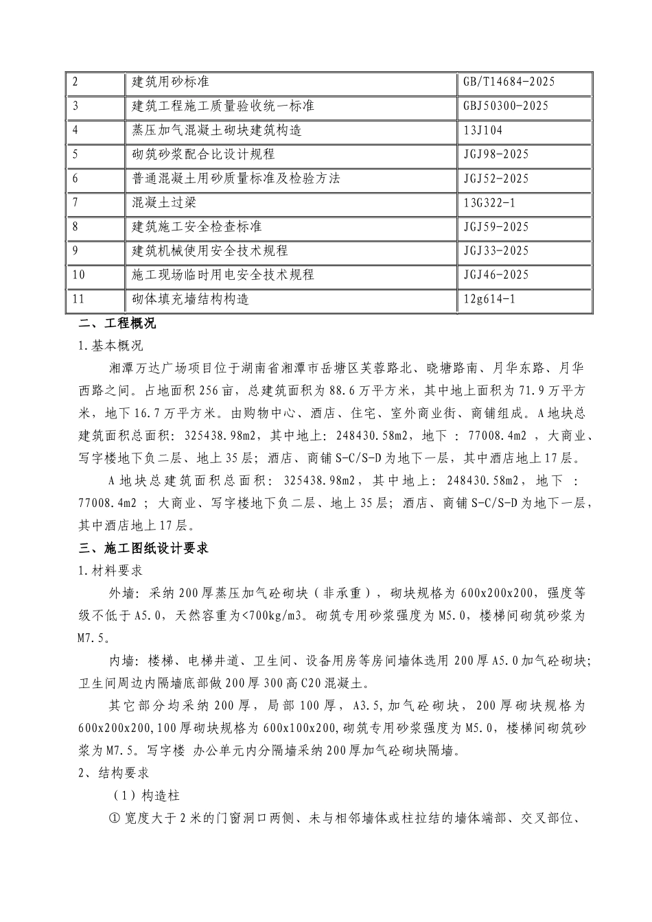 湘潭万达A区砌体专项施工方案_第2页
