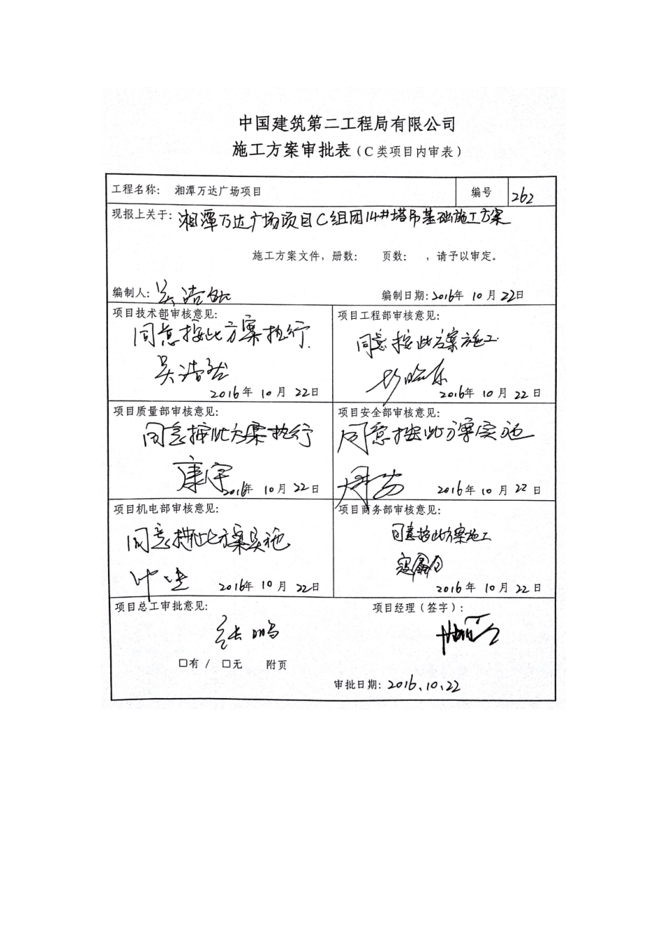 湘潭万达广场项目C组团14#塔吊基础施工方案_第2页