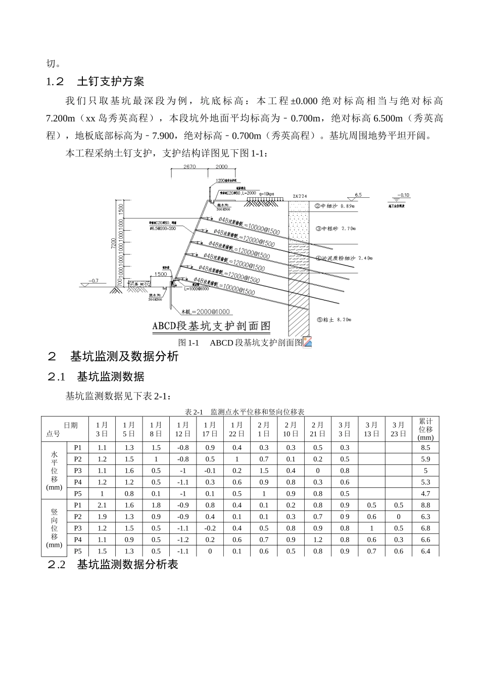 滨海滩涂地区深基坑支护结构位移分析_第2页