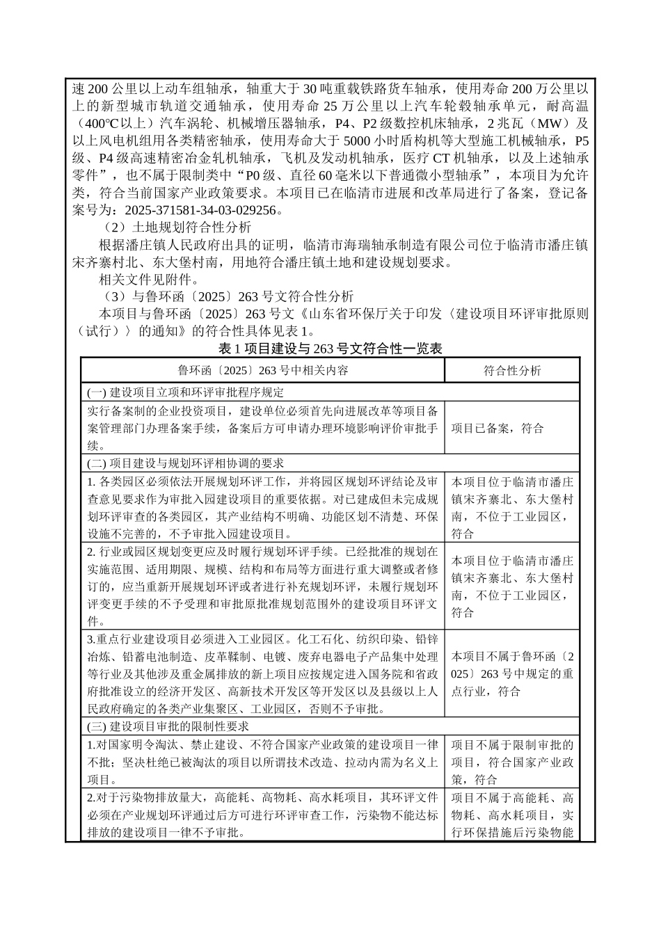潘庄镇海瑞年产100万套角接触球轴承项目环评报告_第3页