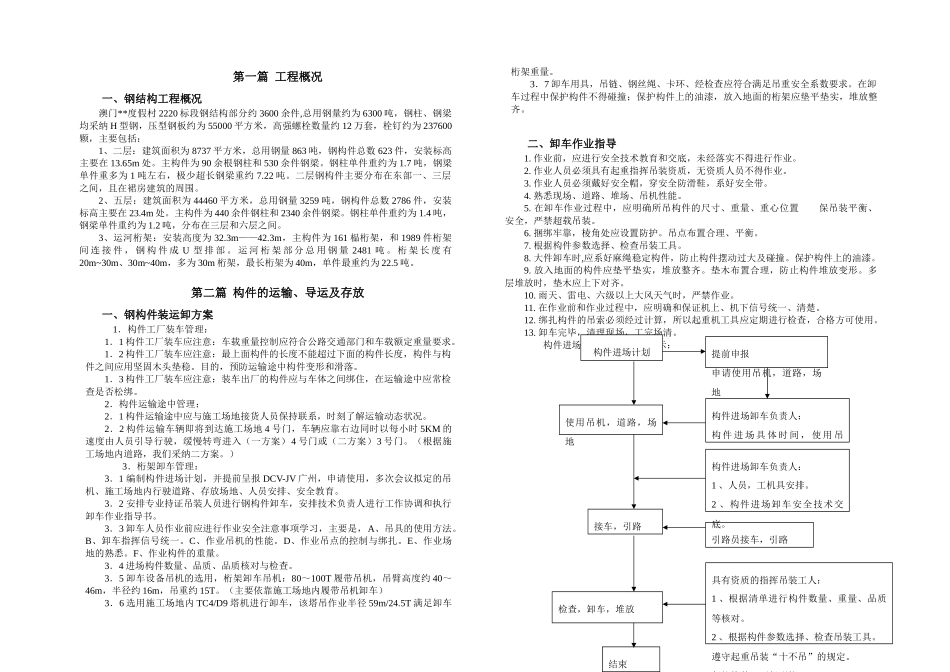 澳门某度假村工程钢结构施工方案_第2页