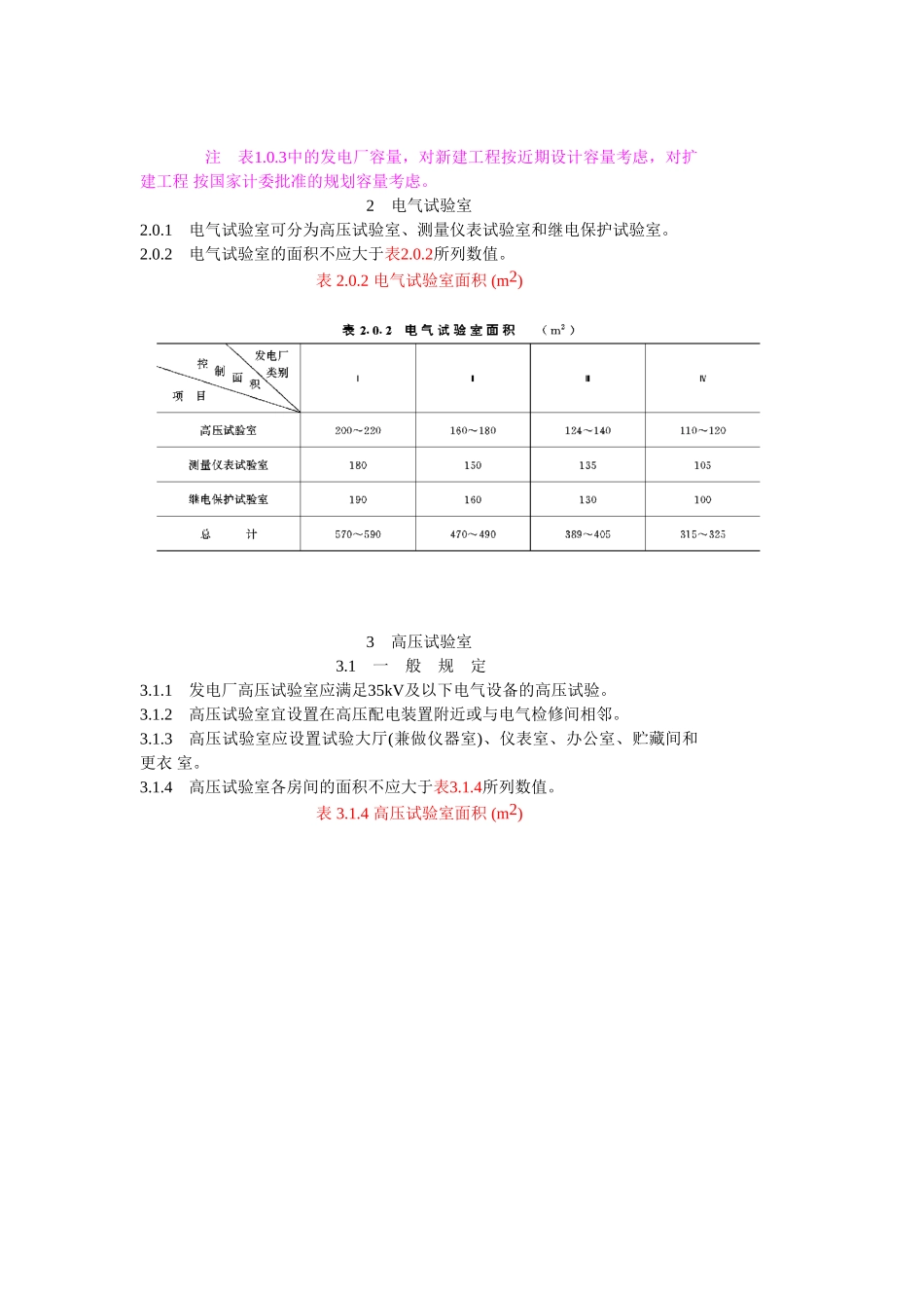火力发电厂电气试验室设计标准_第2页