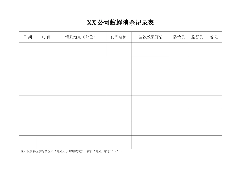 灭虫除害消杀记录_第1页