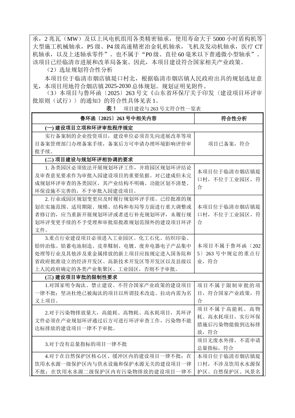 烟店镇年加工50万套轴承套圈项目环评报告_第3页