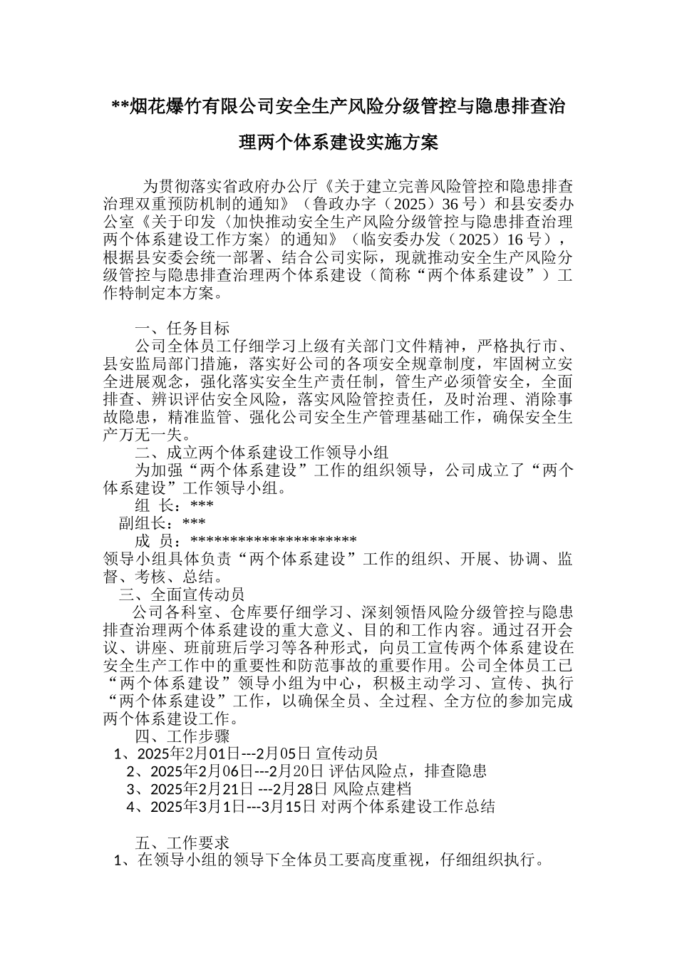 烟花风险点排查工作方案_第1页