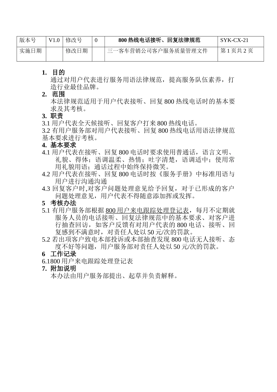 热线电话接听回复规范_第1页