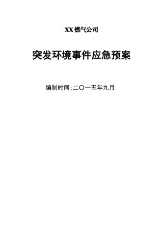 燃气公司应急预案