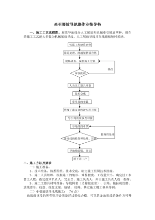牵引展放导地线作业指导书