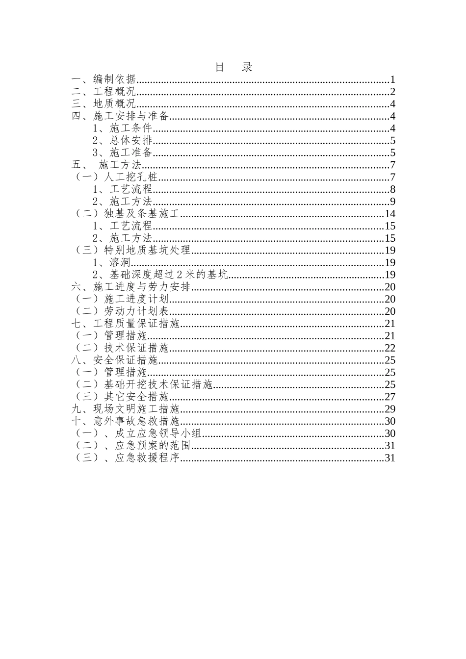 独立基础及桩基专项施工方案_第1页