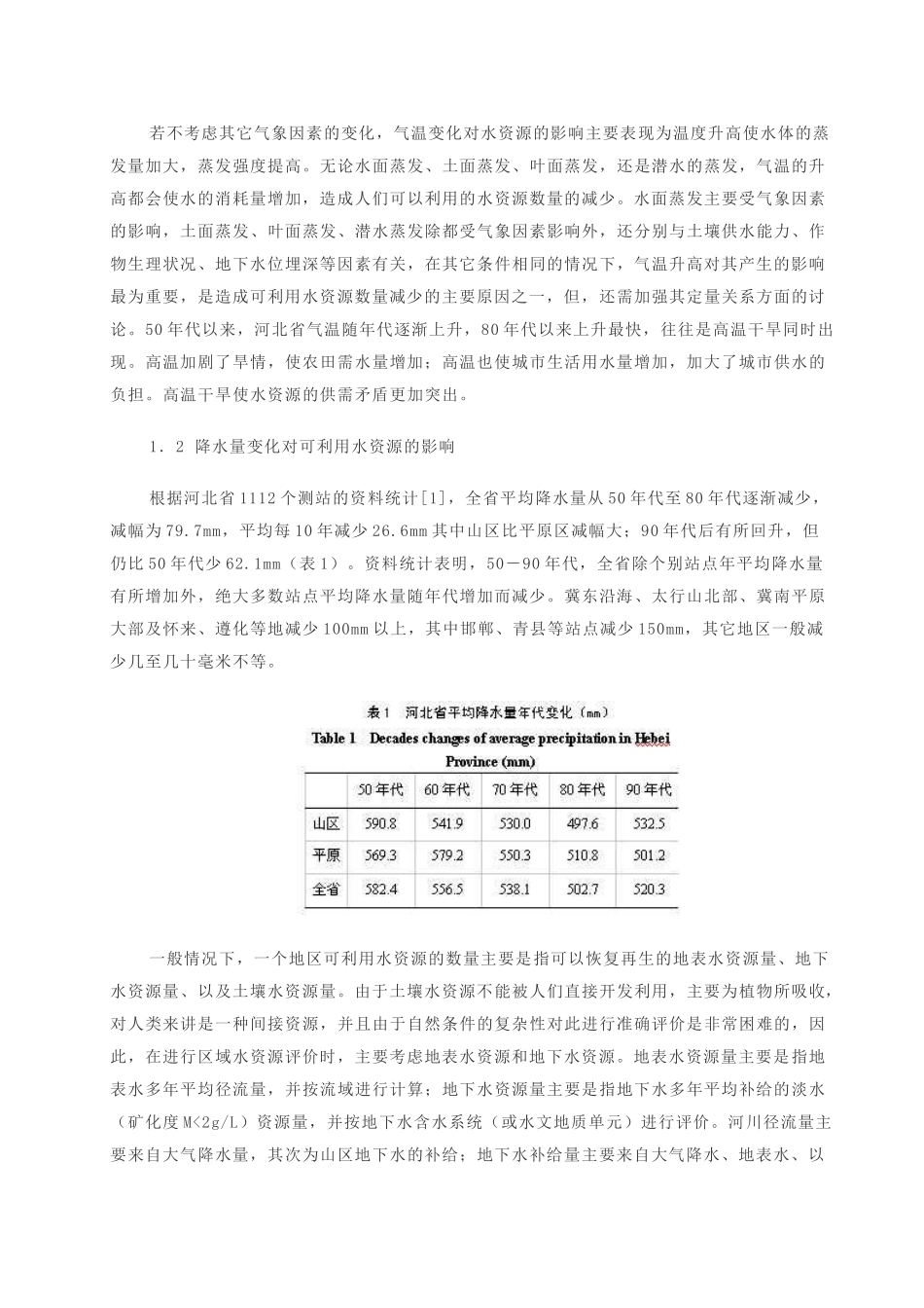 环境变化对河北省可利用水资源的影响_第2页