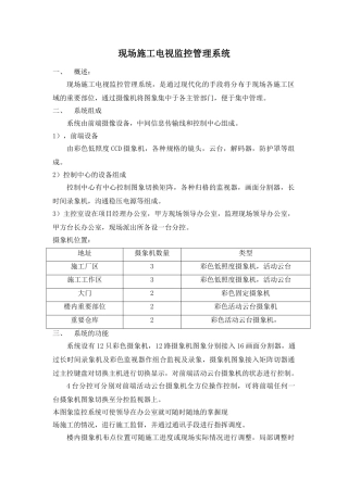 现场施工电视监控管理系统--正式