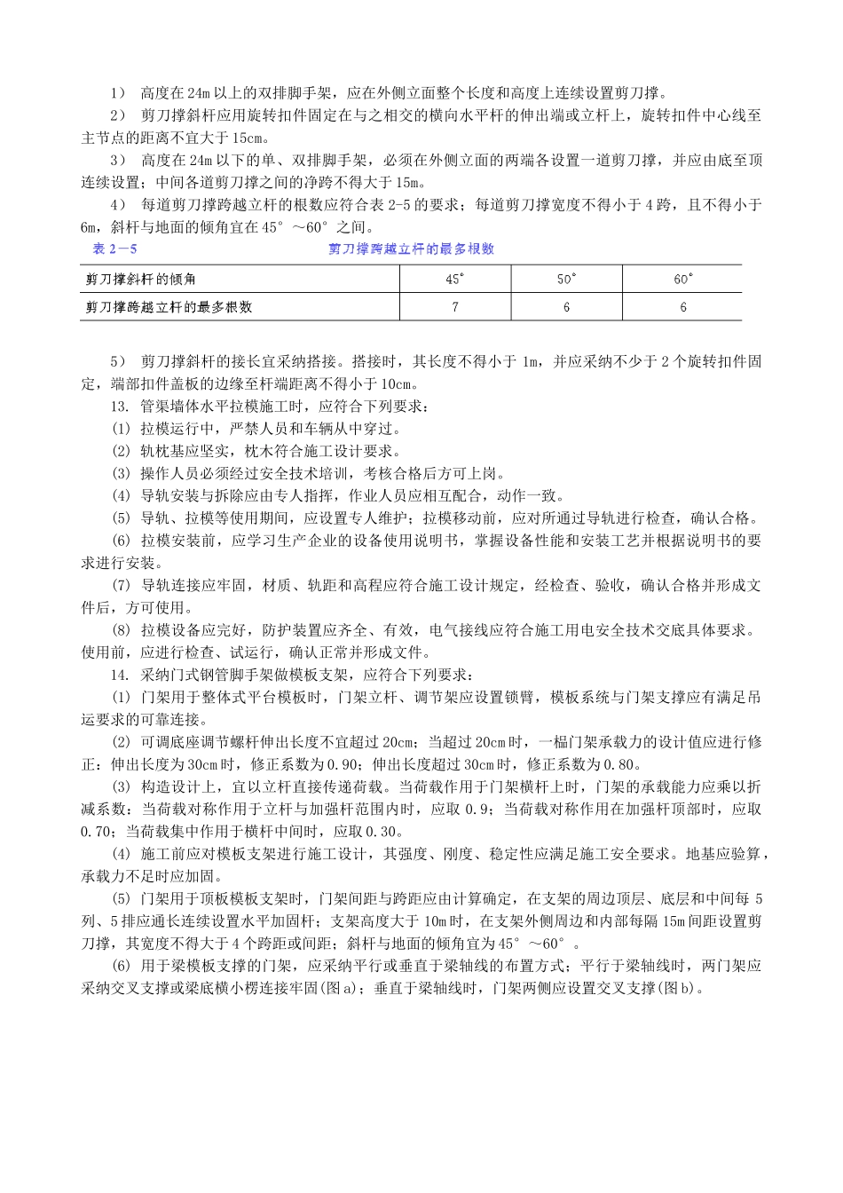 现浇钢筋混凝土水池与管渠模板施工安全技术交底_第3页