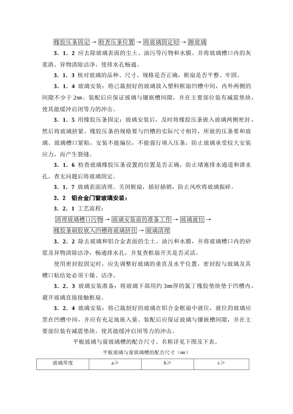 玻离安装施工工艺标准_第2页