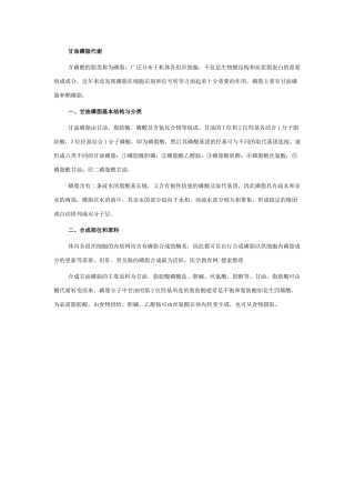 甘油磷脂代谢基本结构分类