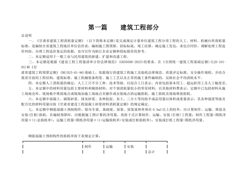 甘肃省2025定额计算规则电子版_第1页