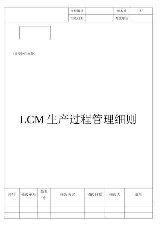生产过程管理细则