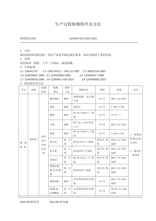 生产过程检测程序及方法