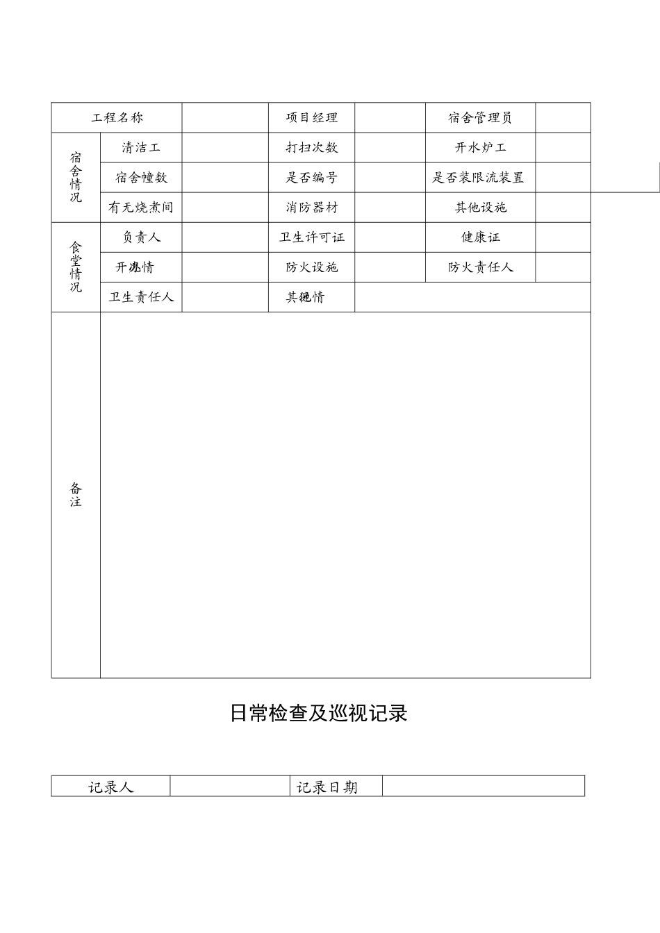 生活后勤宿舍管理工作台账_第2页