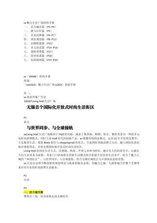 生活广场项目招商手册