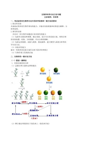 生物学科学研究方法专题