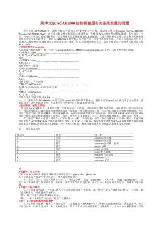 用中文版ACAD2000绘制机械图有关系统变量的设置