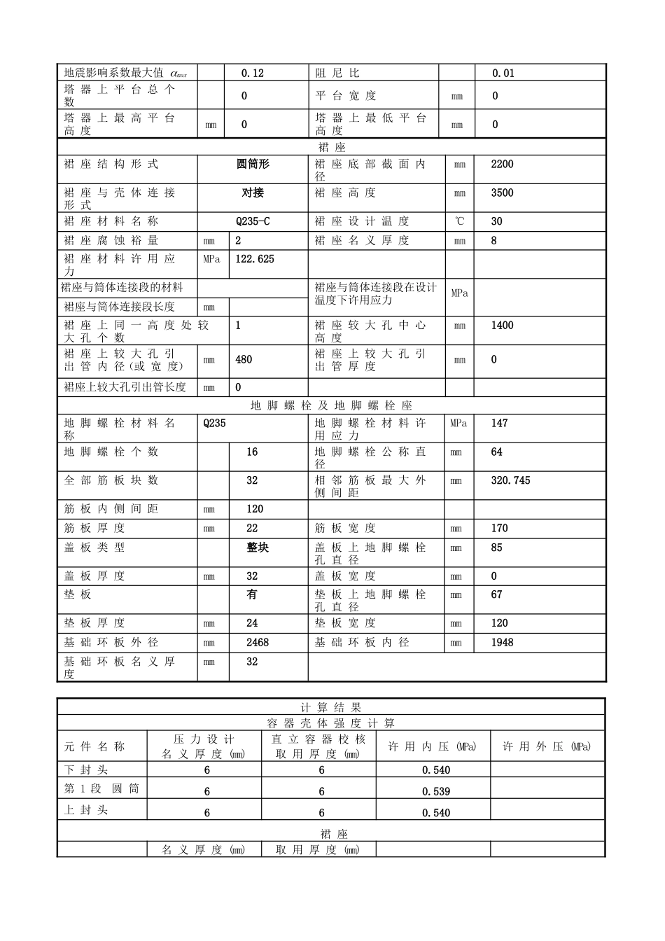 甲醇回收塔强度校核报告_第2页