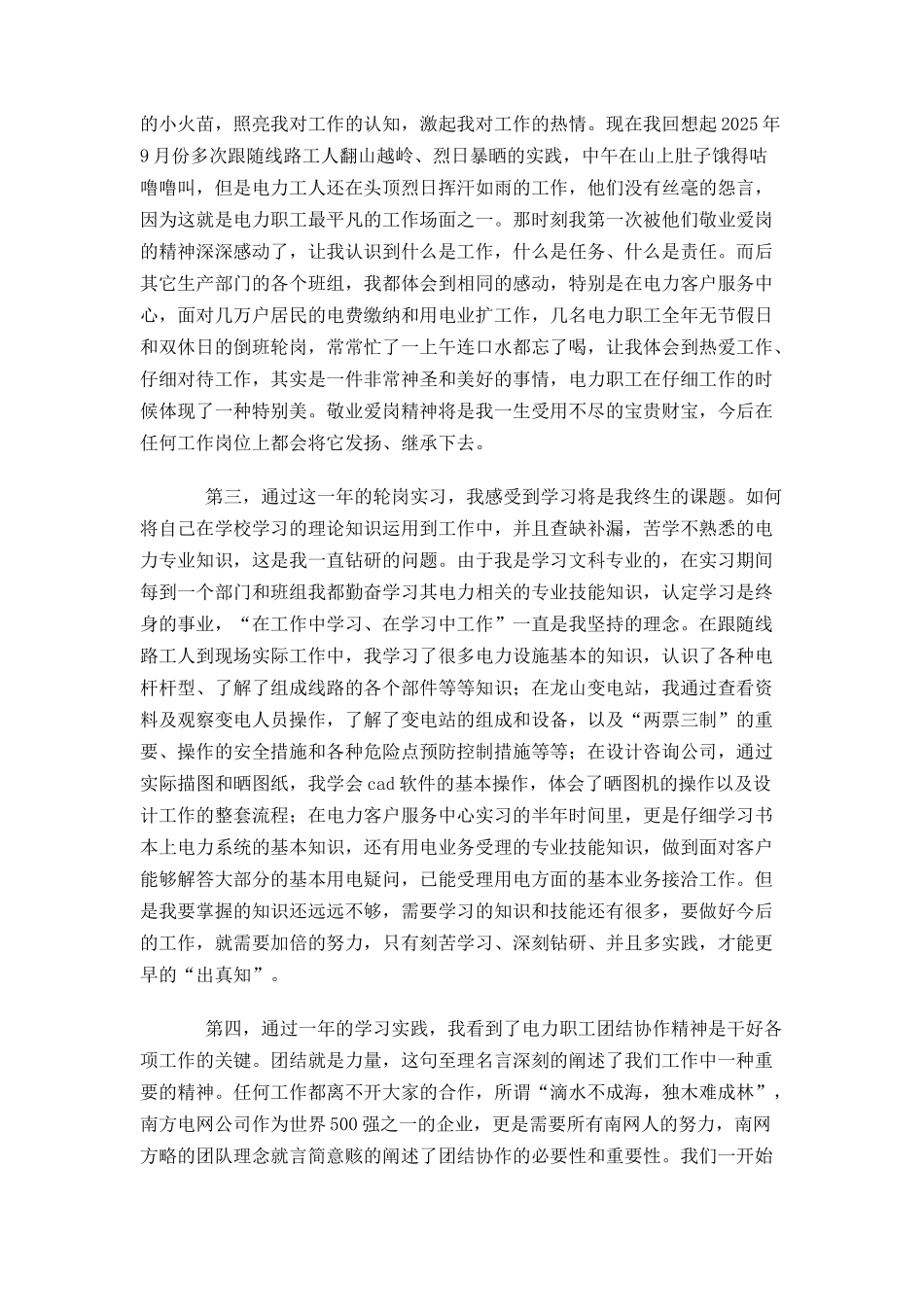 电力个人工作总结_第2页