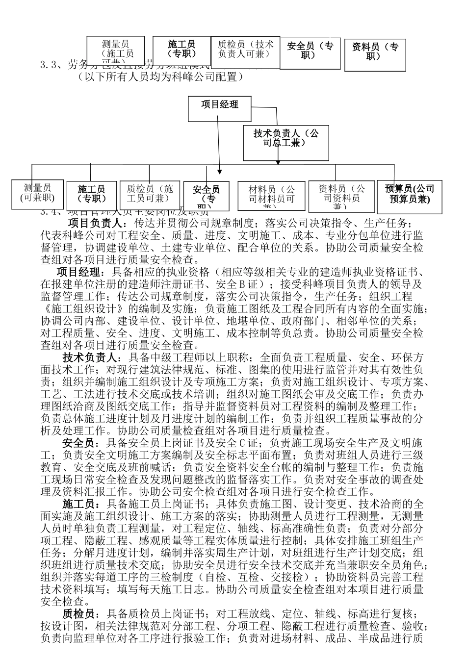 电力安装公司土建分包单位工程管理办法_第3页