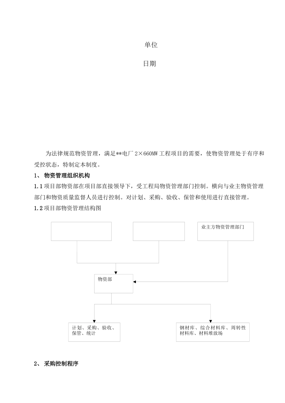电厂工程物资管理制度-secret_第2页
